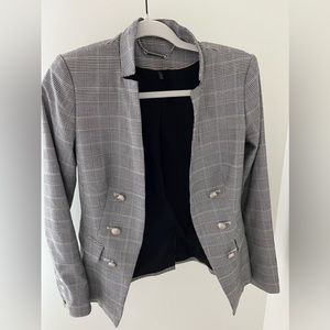 Whitehouseblackmarket Blazer Gray silver button detail